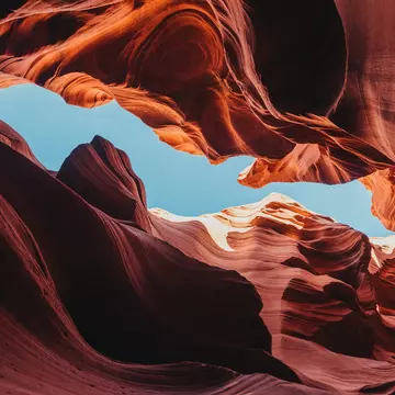 Antelope Canyon from the bottom, Arizona