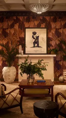 A cozy corner in the lobby.