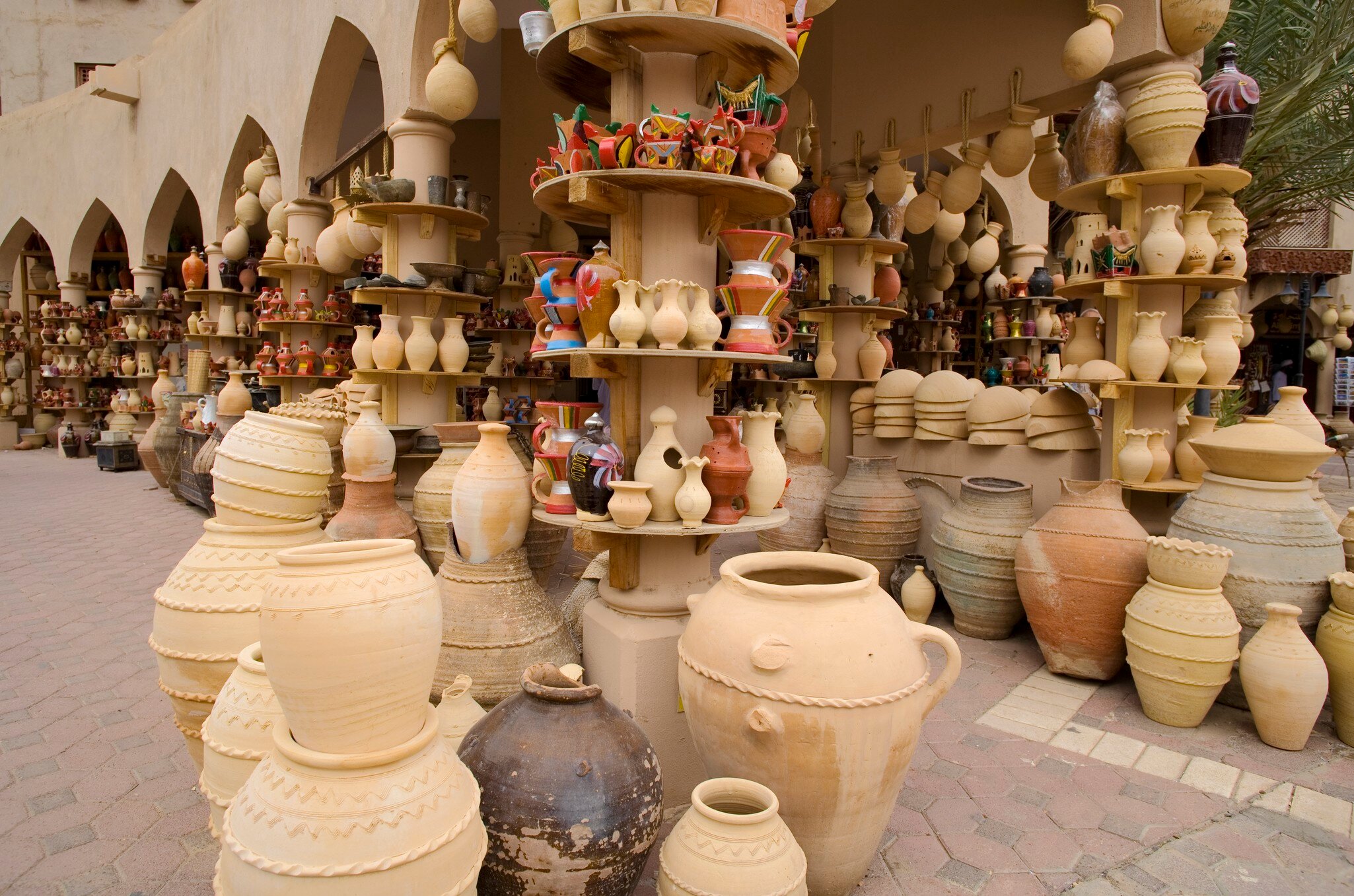 Ceramics for sale at Nizwa Souq.