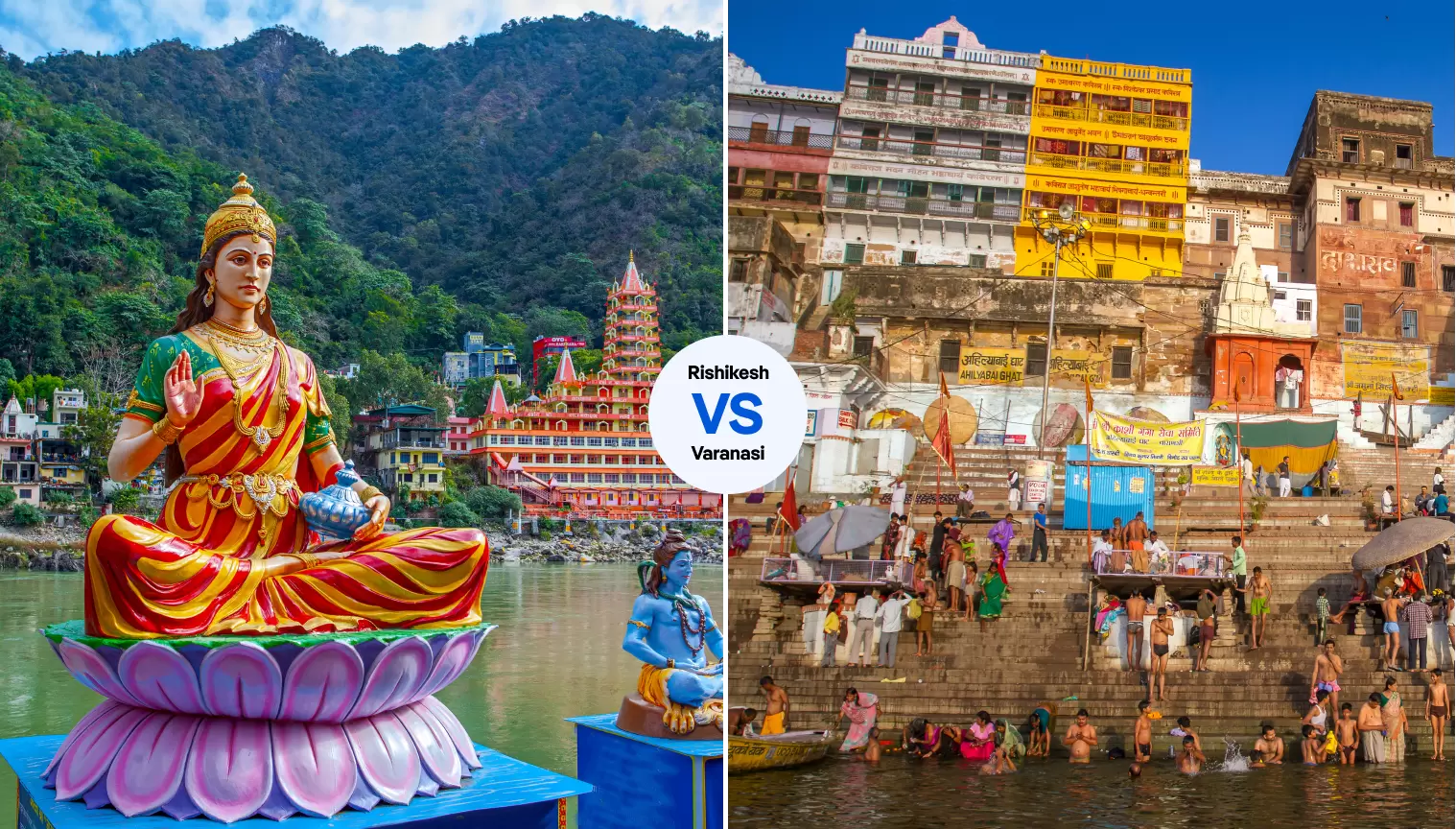 We asked two travel writers to go head-to-head over which is better, Rishikesh or Varanasi © Getty Images; iStock