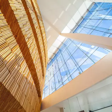 OSLO, NORWAY - 27 FEB 2016: Foyer of the Oslo Opera House. High tech interior., License Type: media, Download Time: 2025-12-09T22:31:57.000Z, User: Norma.PrauseBrewer_LonelyPlanet, Editorial: true, purchase_order: 56530 - Guidebooks, job: Global Publishing WIP, client: Europe 5, other: Norma Brewer
