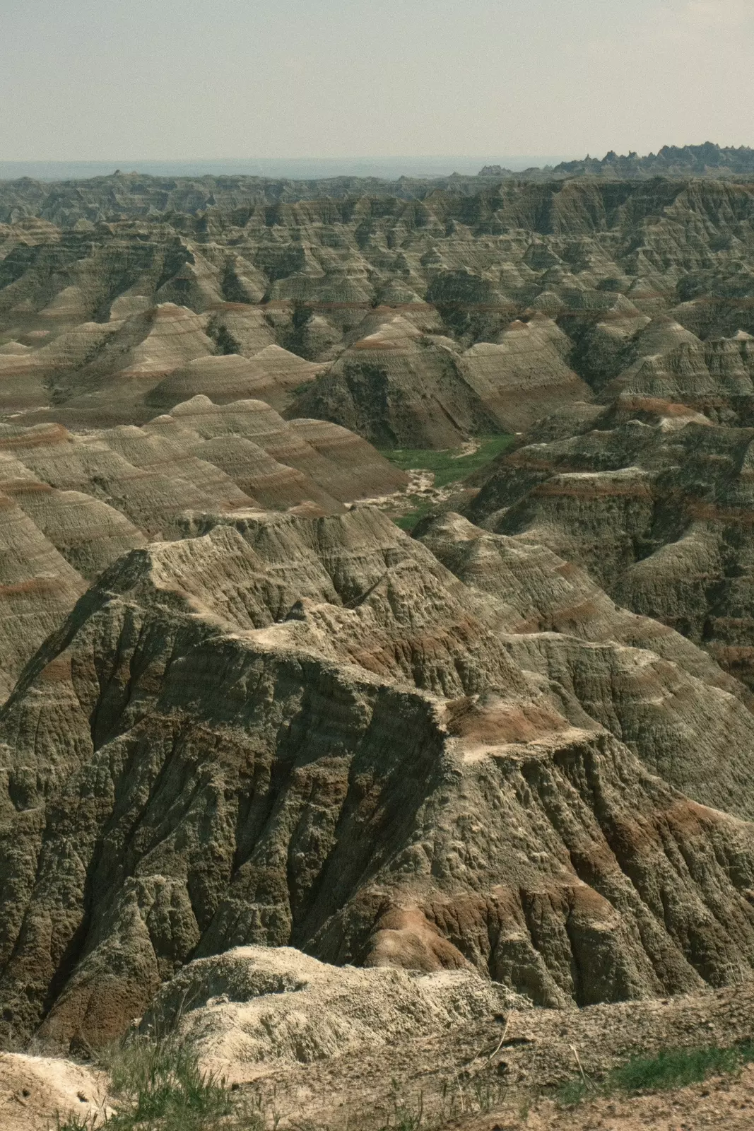 Badlands National Park. Craggy rock formations