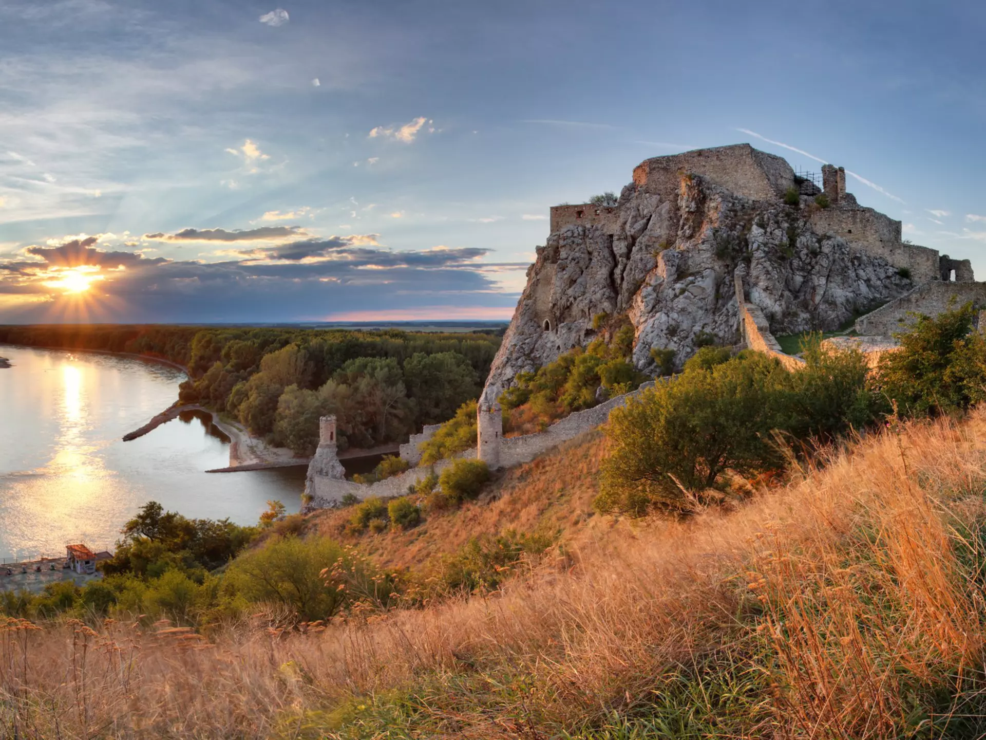 Devin Castle near Bratislava, Slovakia, occupies a commanding position at the confluence of the Danube and Morava rivers. TomasSereda / Getty Images