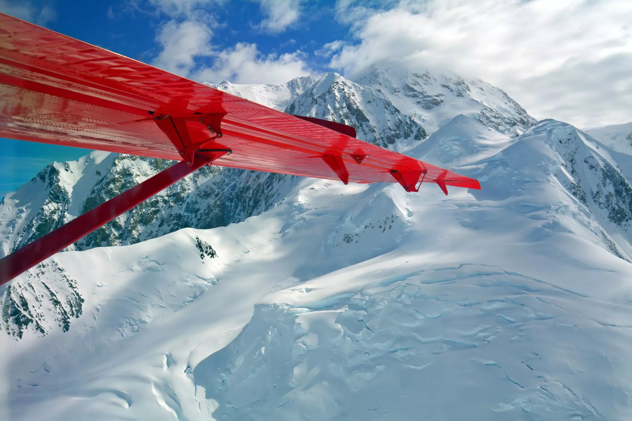 To truly witness the grandeur of Alaska, there’s nothing quite like flightseeing for an iconic view of the glaciers and mountains – like Mount Denali © Nina B / Shutterstock