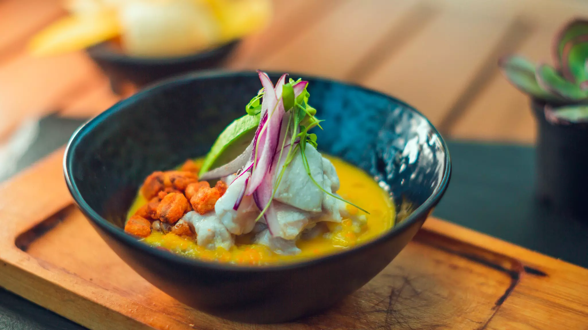 Plate of fresh ceviche