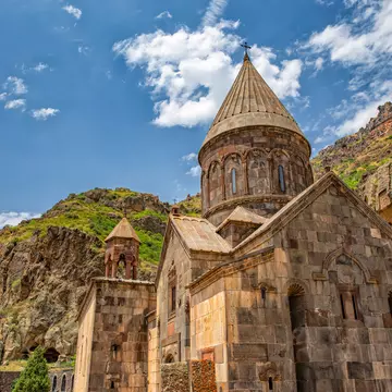 See the World Heritage-listed Geghard Monastery in Armenia. takawildcats/Shutterstock
