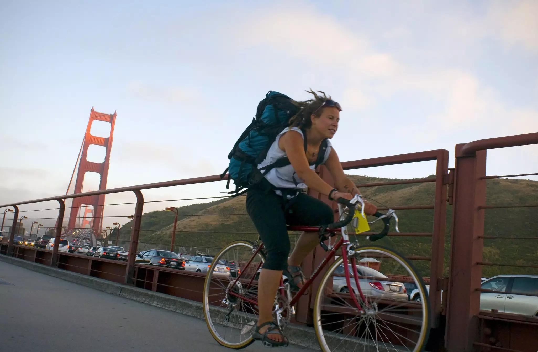 Ride across the Golden Gate Bridge on a dedicated car-free cycling lane © Sabrina Dalbesio / Lonely Planet