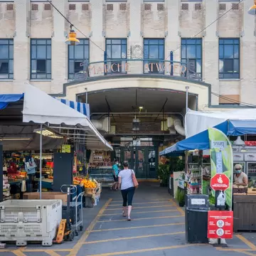 Montreal, Quebec, Canada - August 24 2021 : Atwater Market (Marché Atwater), a market hall located in the Saint-Henri area of Montreal, opened in 1933., License Type: media, Download Time: 2026-09-15T15:27:37.000Z, User: LP_NZhan, Editorial: true, purchase_order: 65050 - Digital Destinations and Articles, job: App Content, client: Lonely Planet App, other: Nadine Zhan 