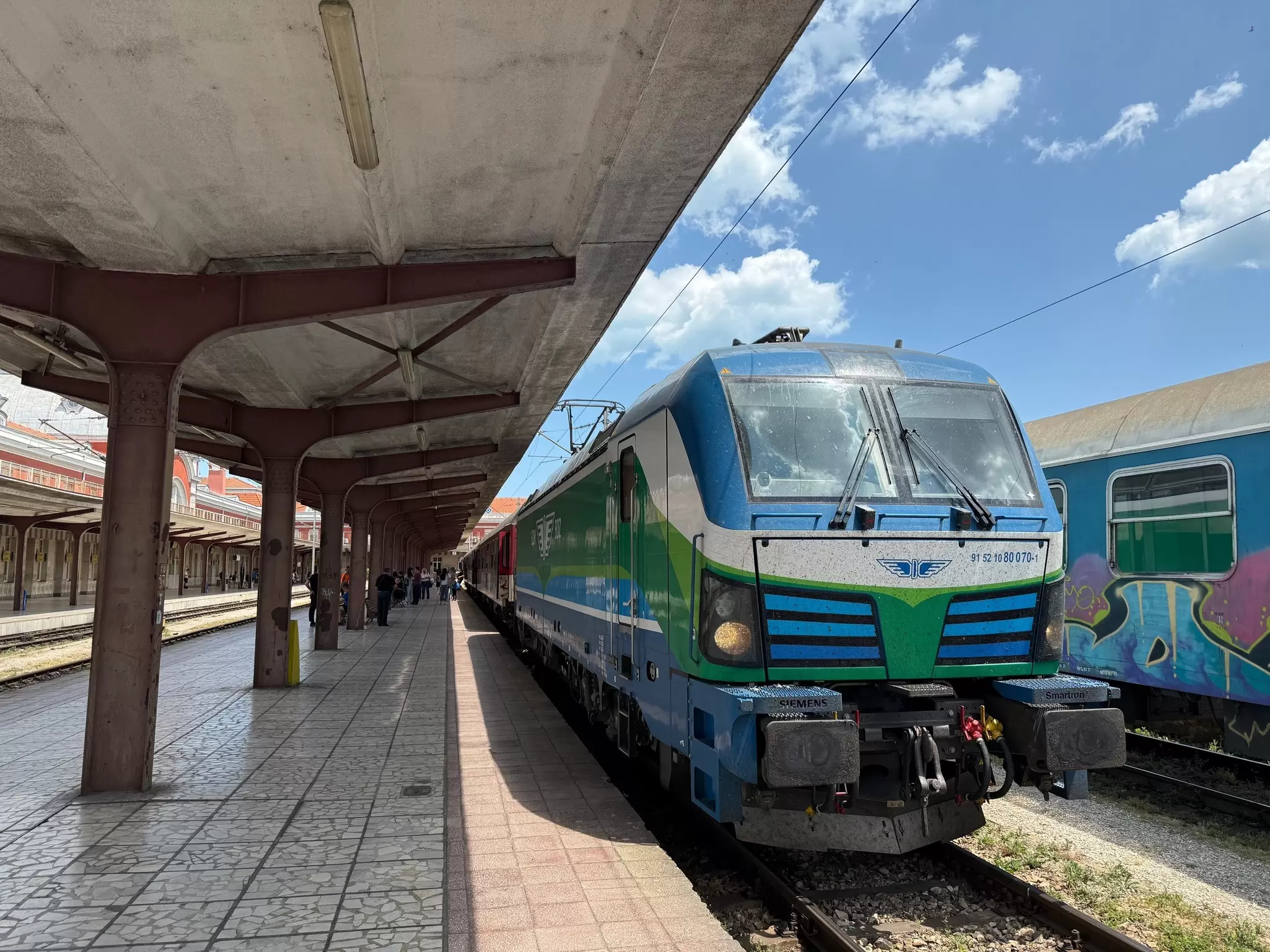 A train pulls into the station in Varna in Bulgaria. Simon Richmond