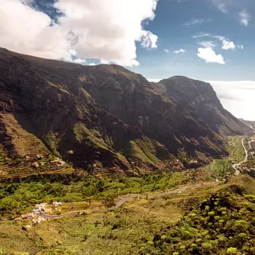 The lush green gorge of Valle Gran Rey. RossHelen / Shutterstock