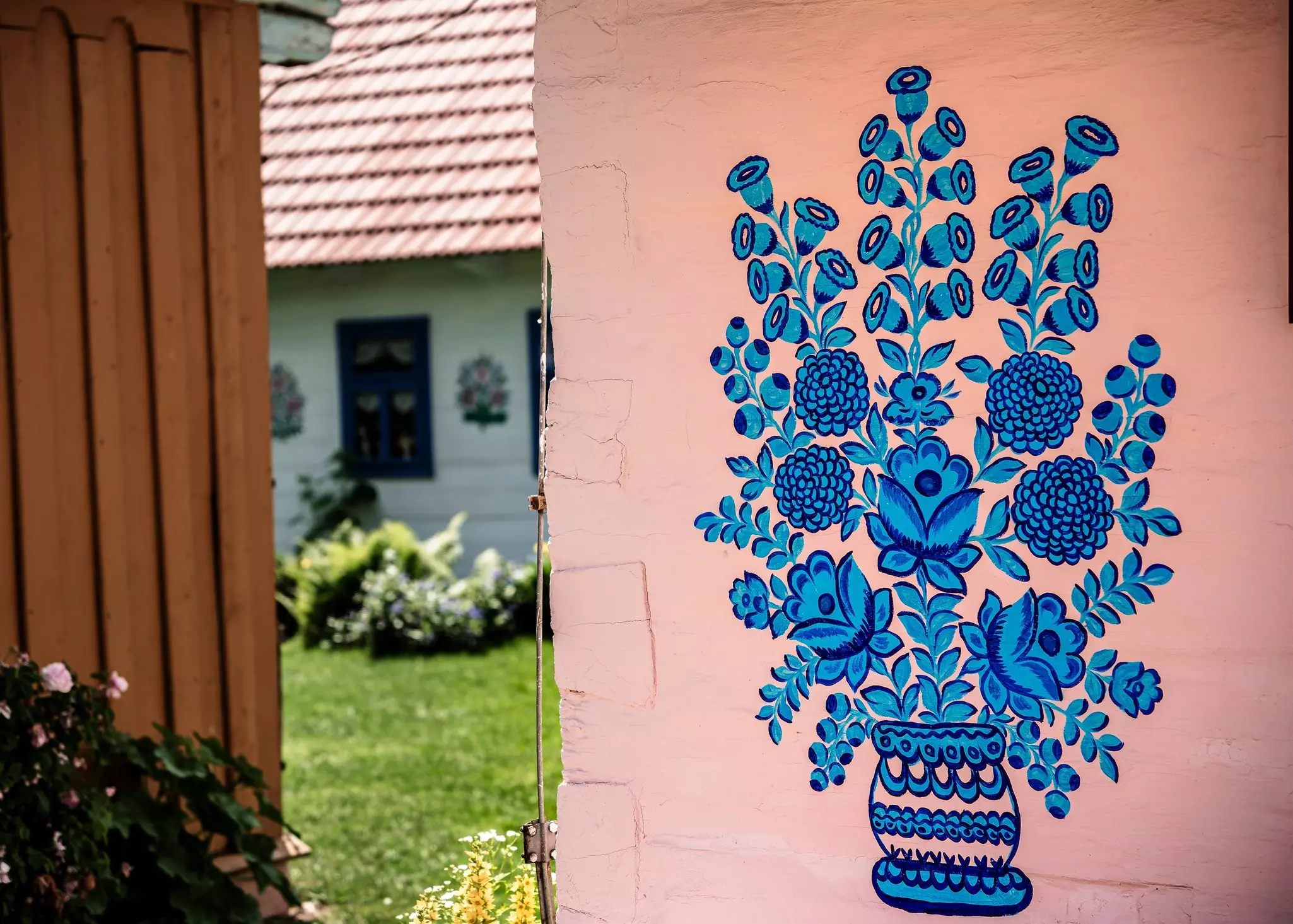 Zalipie, Poland, Picturesque village in springtime