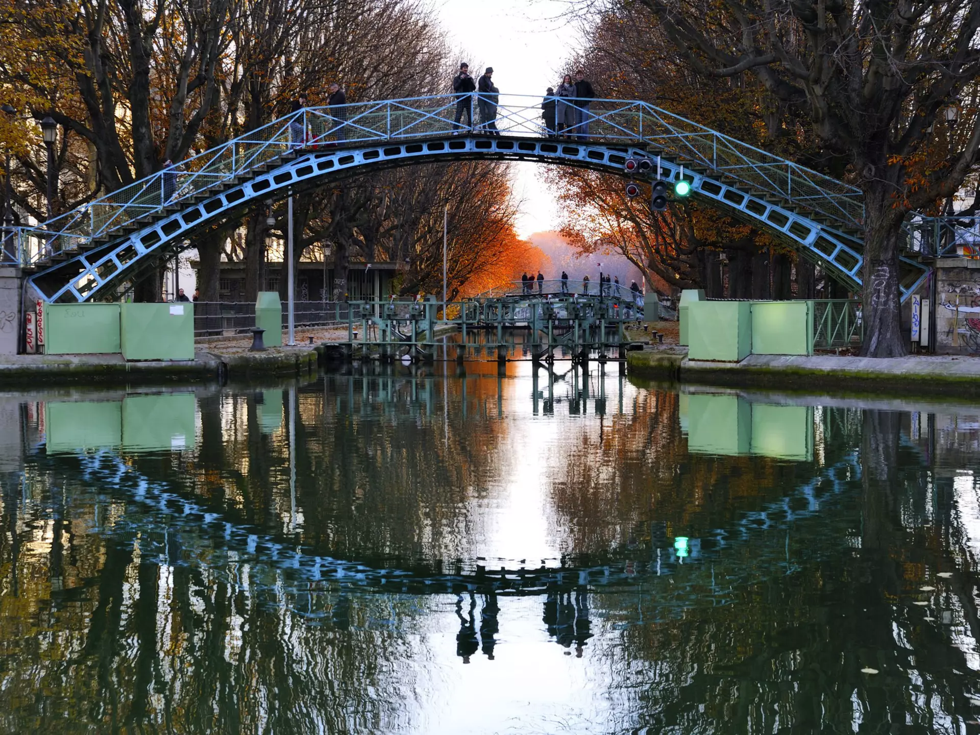 The canal Saint-Martin, a classic filming location in Paris. Laurent Yokel / Getty Images