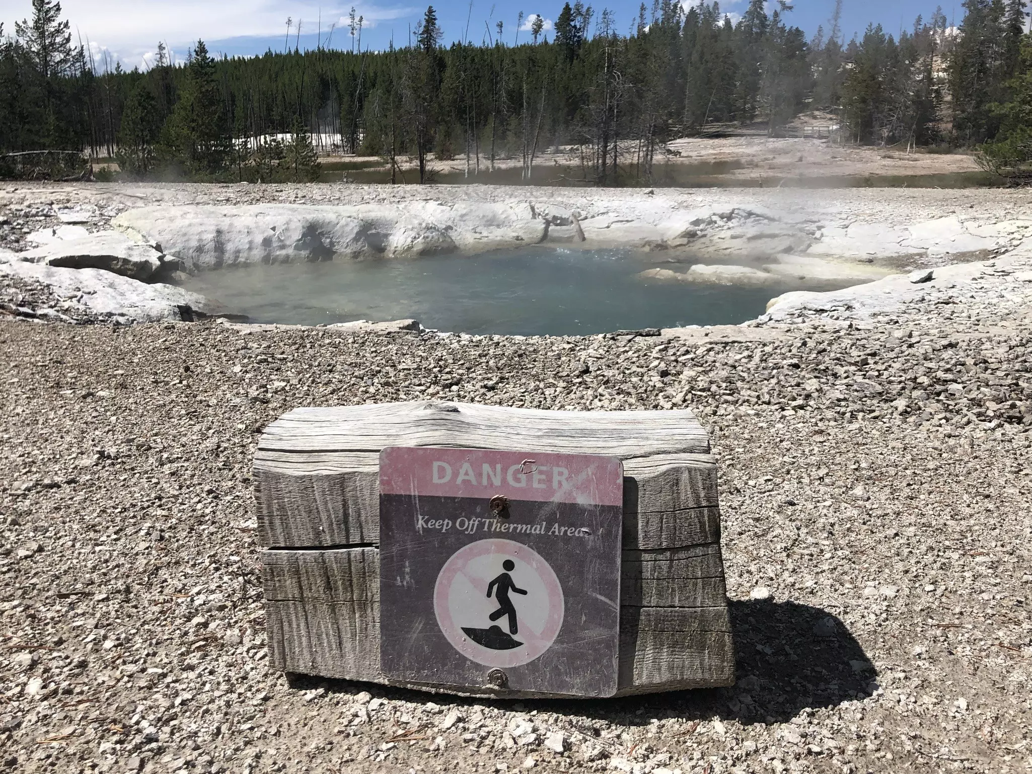 The Yellowstone thermal areas aren’t safe for a sensible soak  © John Garry