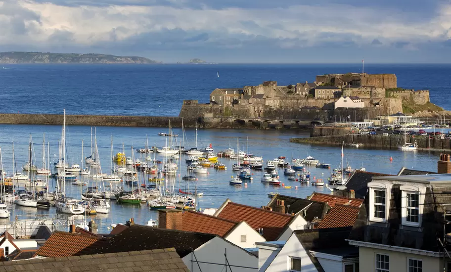 Castle Cornet in St Peter port harbour.