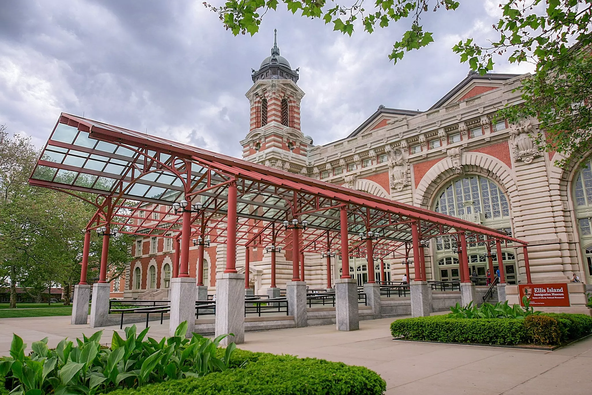 The exterior of the Ellis Island National Museum of Immigration