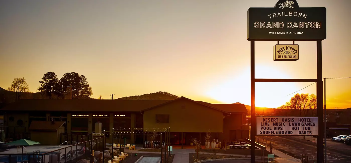 Sunset over the Trailborn Grand Canyon.
