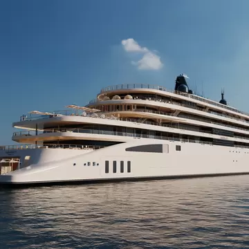 Luxury yacht in the ocean
