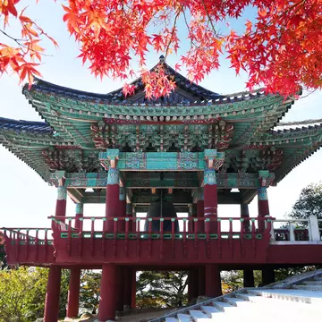 Bell pavilion at Seokguram Grotto in Gyeongju, South Korea