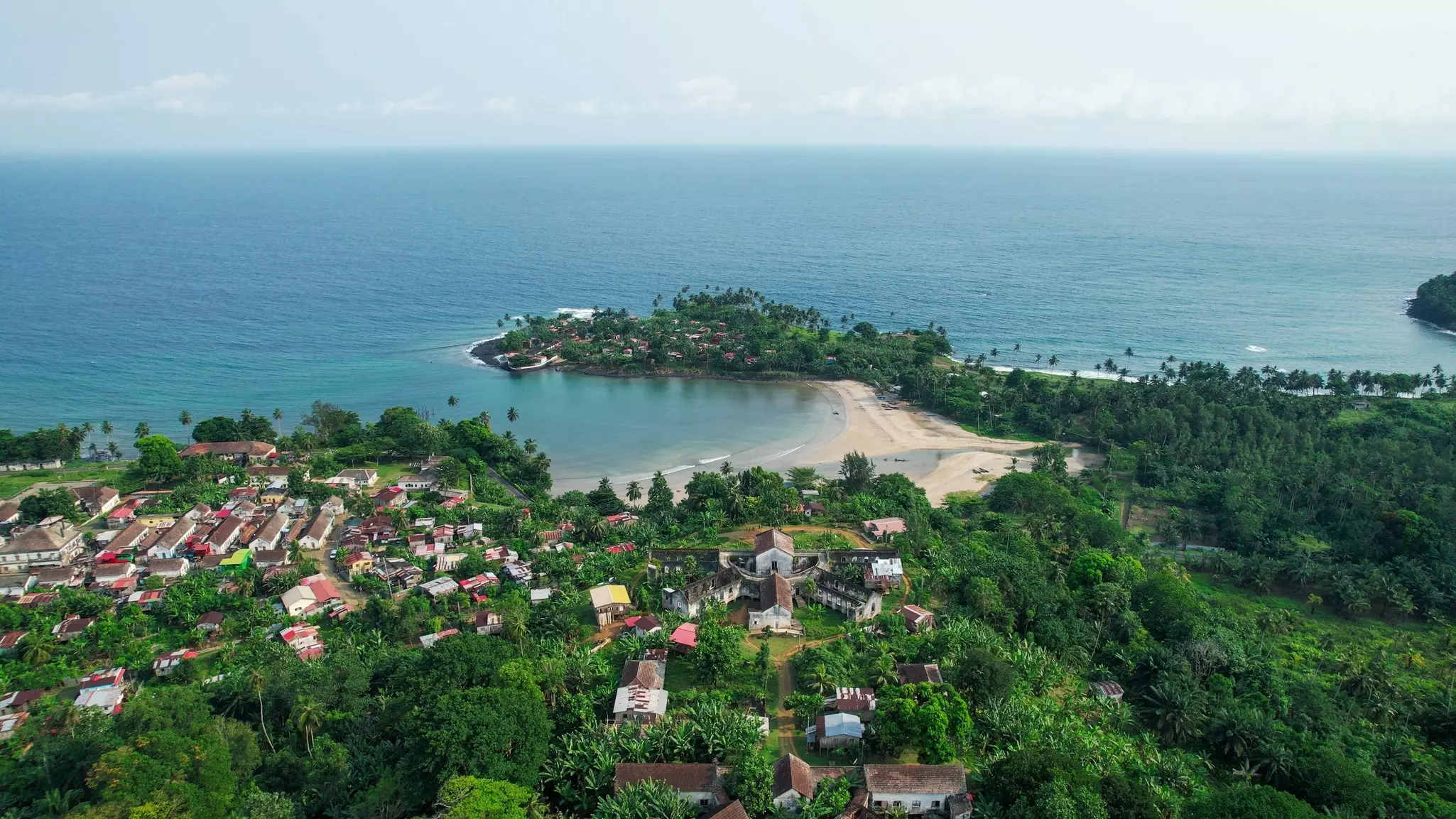 Roça Agua Izé town in Sao Tome and Principe