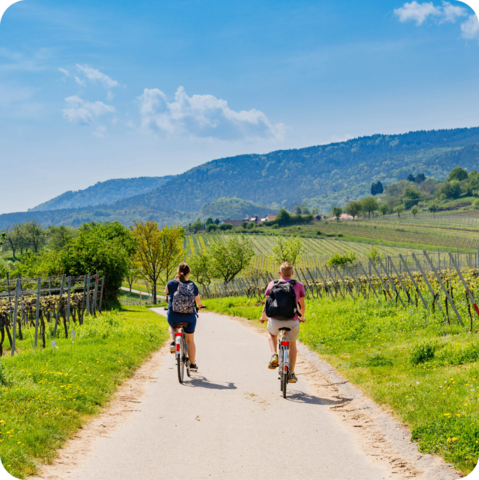 Two bikers riding in Germany.