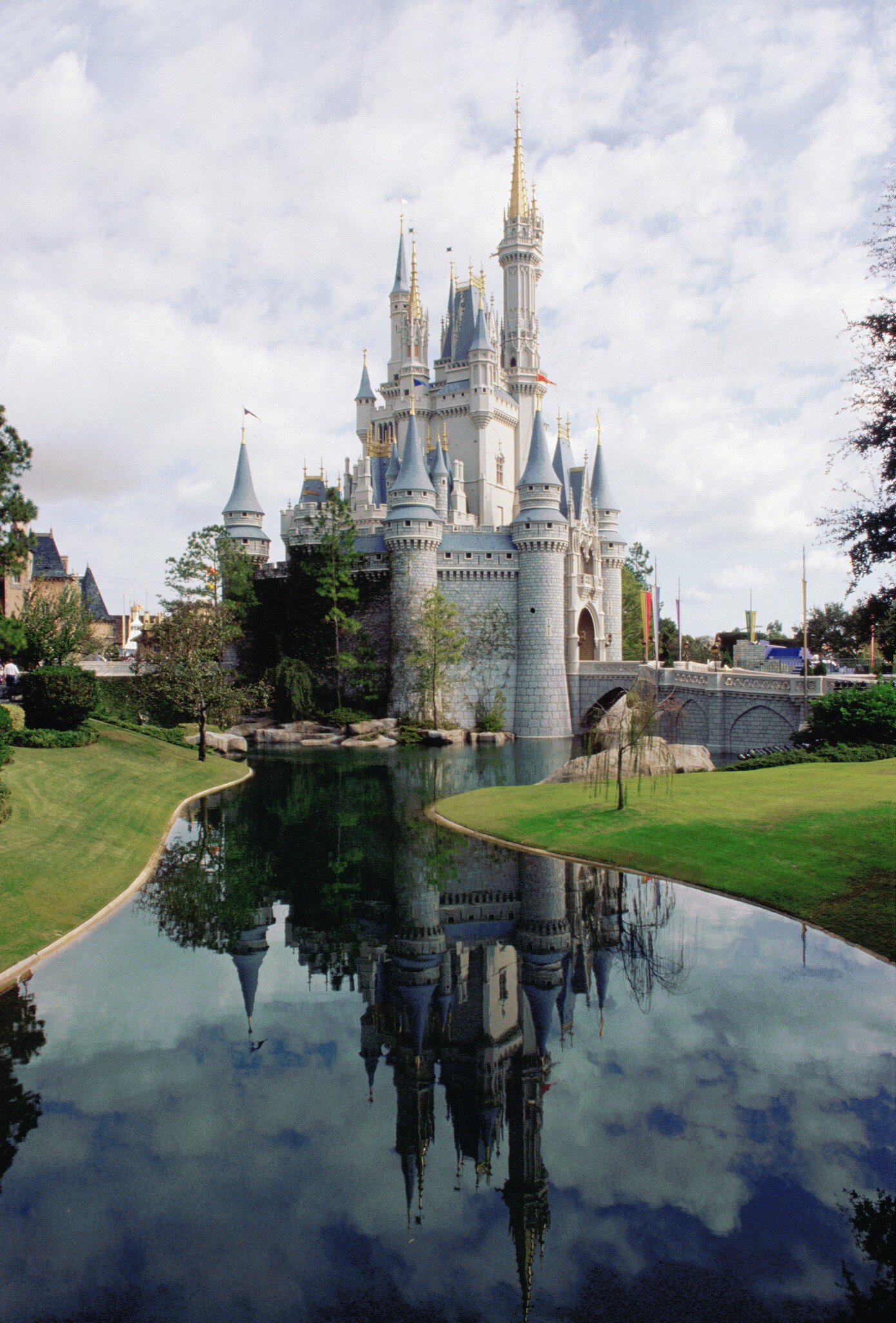 View of the Cinderella Castle in the Magic Kingdom in Walt Disney World in Orlando, Florida.