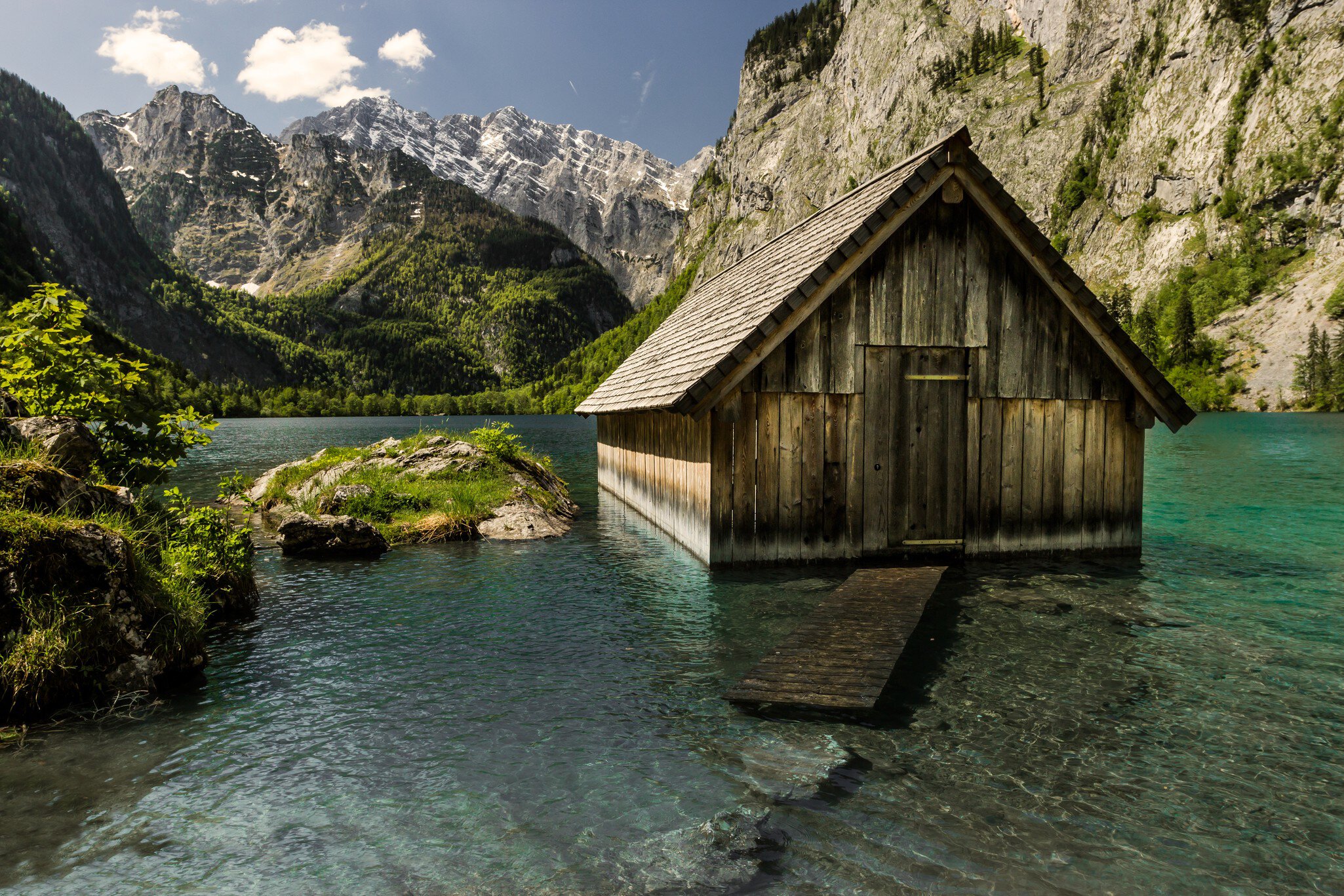 Timber building in Lake Königssee