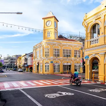 A Sino-Portuguese yellow building in Phuket Town