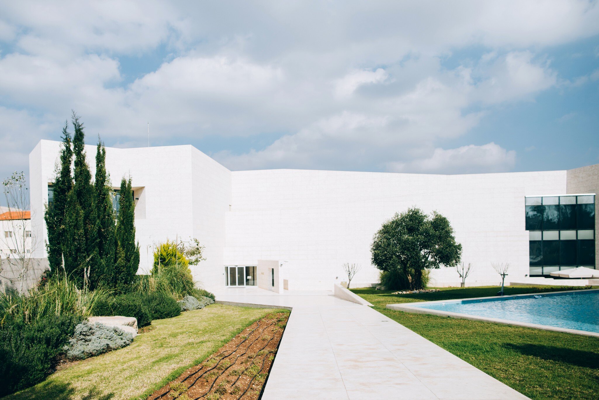 The picture taken on the 2nd January 2019 shows the exterior of the Yasser Arafat Museum in Ramallah where Arafat spend his final years under siege from 2001 to 2004.