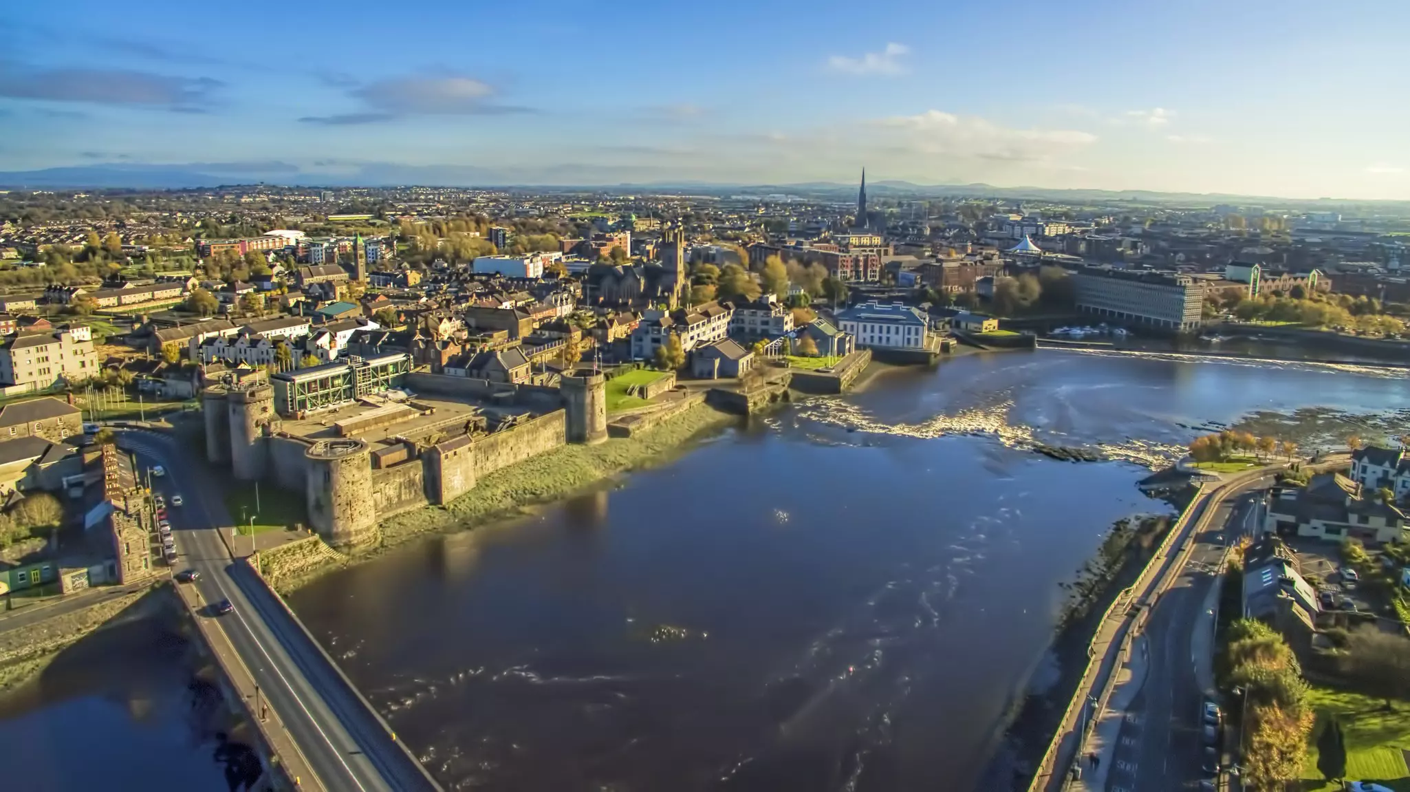 Aerial View of King John's Castle in Limerick, Ireland