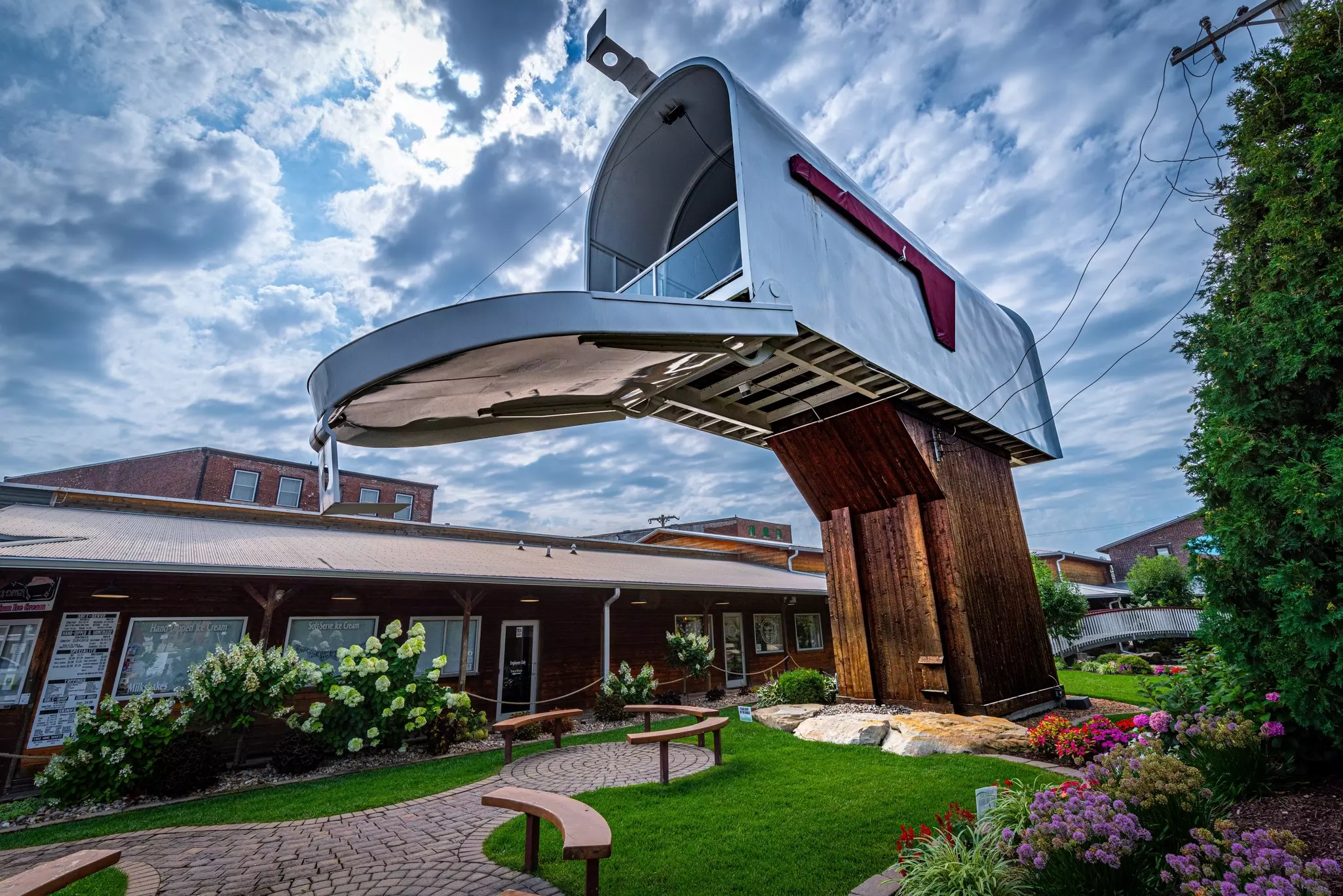 Casey Illinois known as the Big Things Small Town attraction destination displays a giant Mailbox that claimed the Guinness World Record title on October 20, 2015.