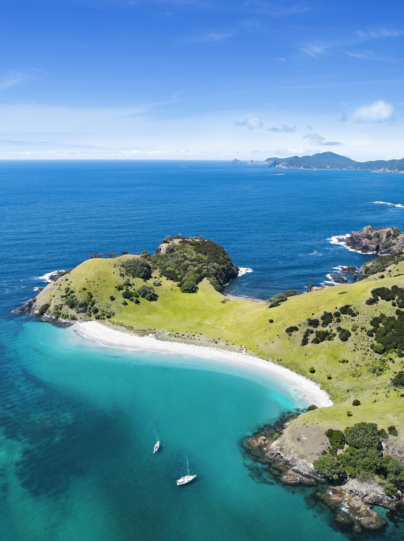 Arial view of Waewaetorea Island.