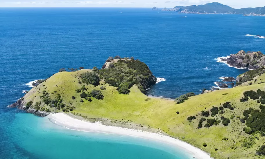 Arial view of Waewaetorea Island.