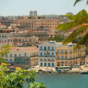 High-angle view of Old Havana on a sunny day