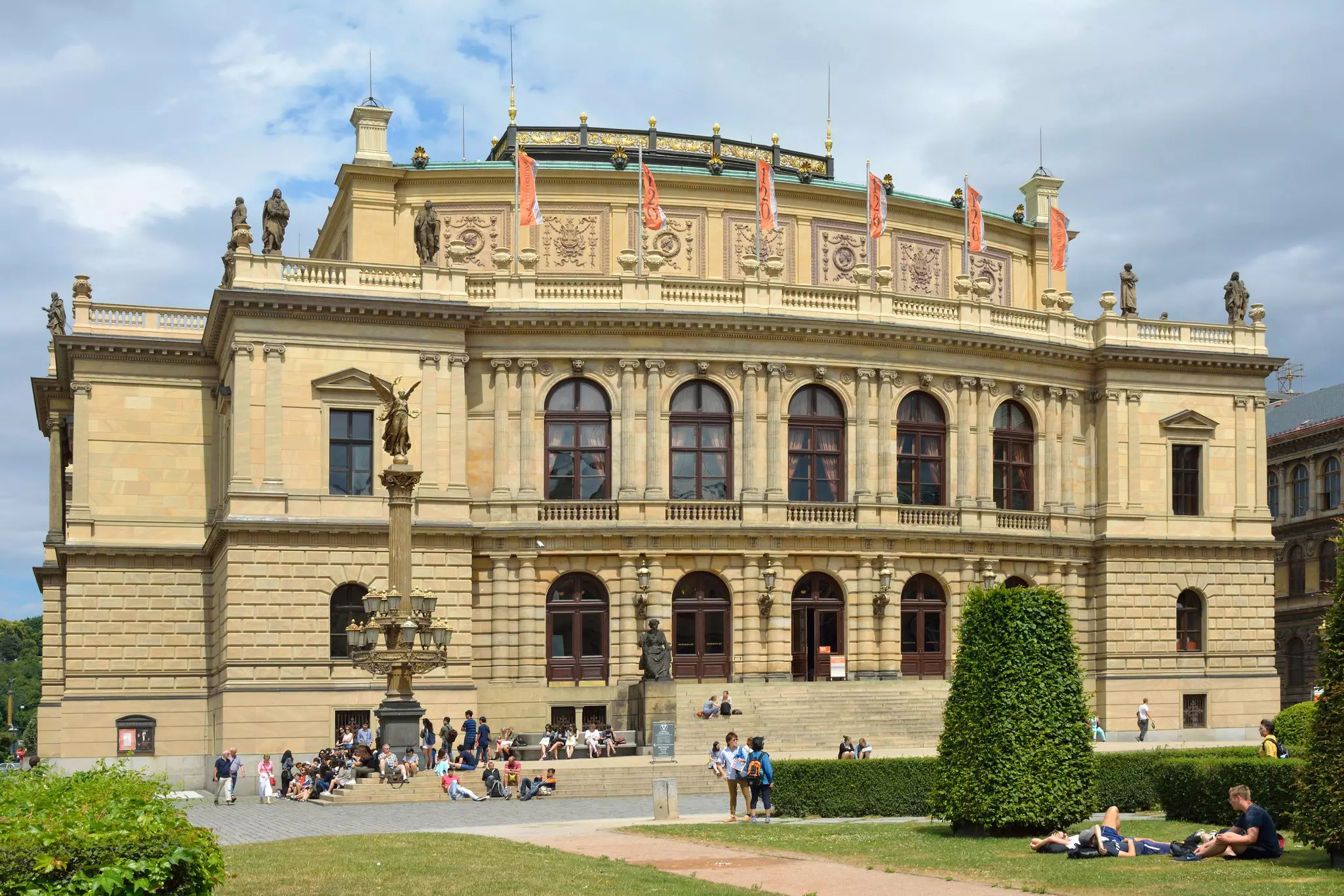 Rudolfinum concert hall in Jan Palach Square, Prague