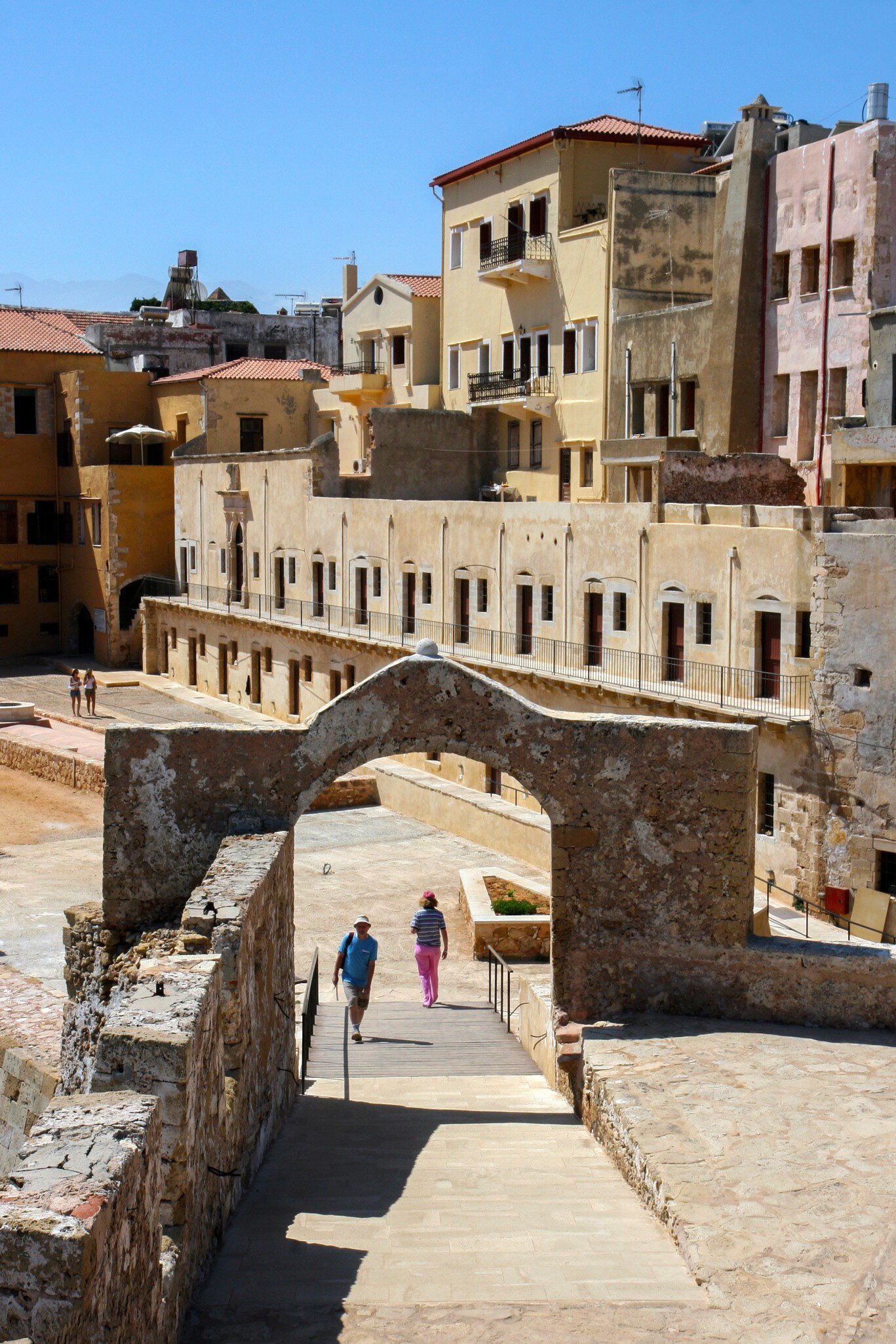 Chania , Crete , Greece - 20 of August 2009 : Firkas fortress   in the old venecian port in Chania. Sunny day with blue sky, License Type: media, Download Time: 2025-12-02T18:56:54.000Z, User: LP_YKhanna, Editorial: true, purchase_order: 65050 - Digital Destinations and Articles, job: LP, client: App Content, other: Yuvraj Khanna