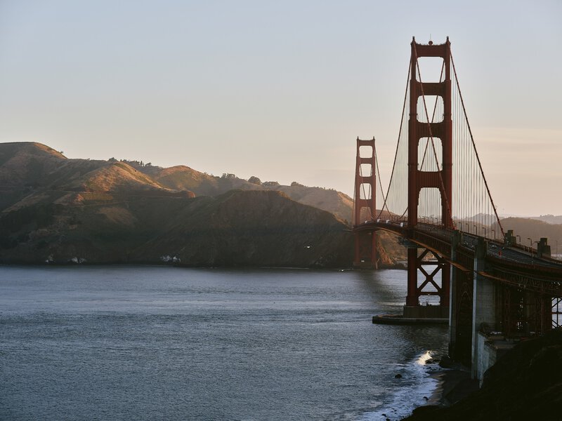 Golden Gate Bridge via Presidio. San Francisco, California. May 2025.
