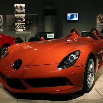 Amman, Jordan – February 21, 2011: A Mercedes Benz Mclaren stirling moss in Royal automotive museum.