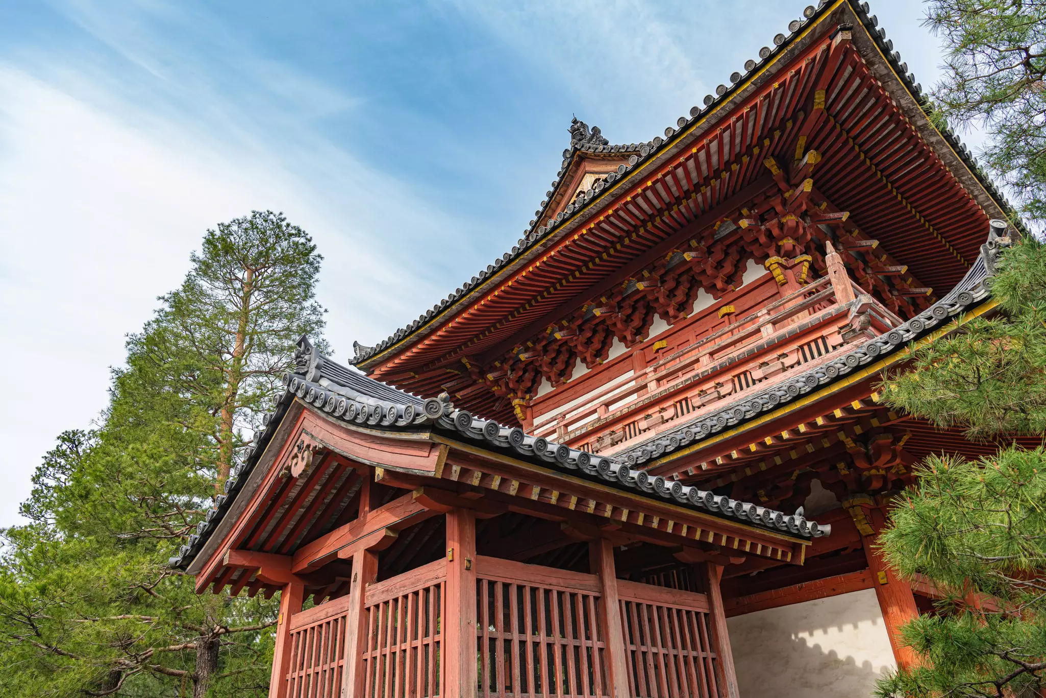 Sanmon Gate (Kinkeikaku) of the Daitoku-ji Temple in Kyoto, Japan