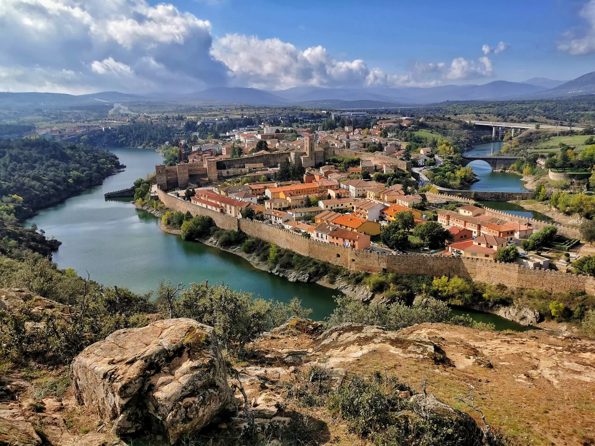 The medieval walled town of Buitrago del Lozoya, Spain