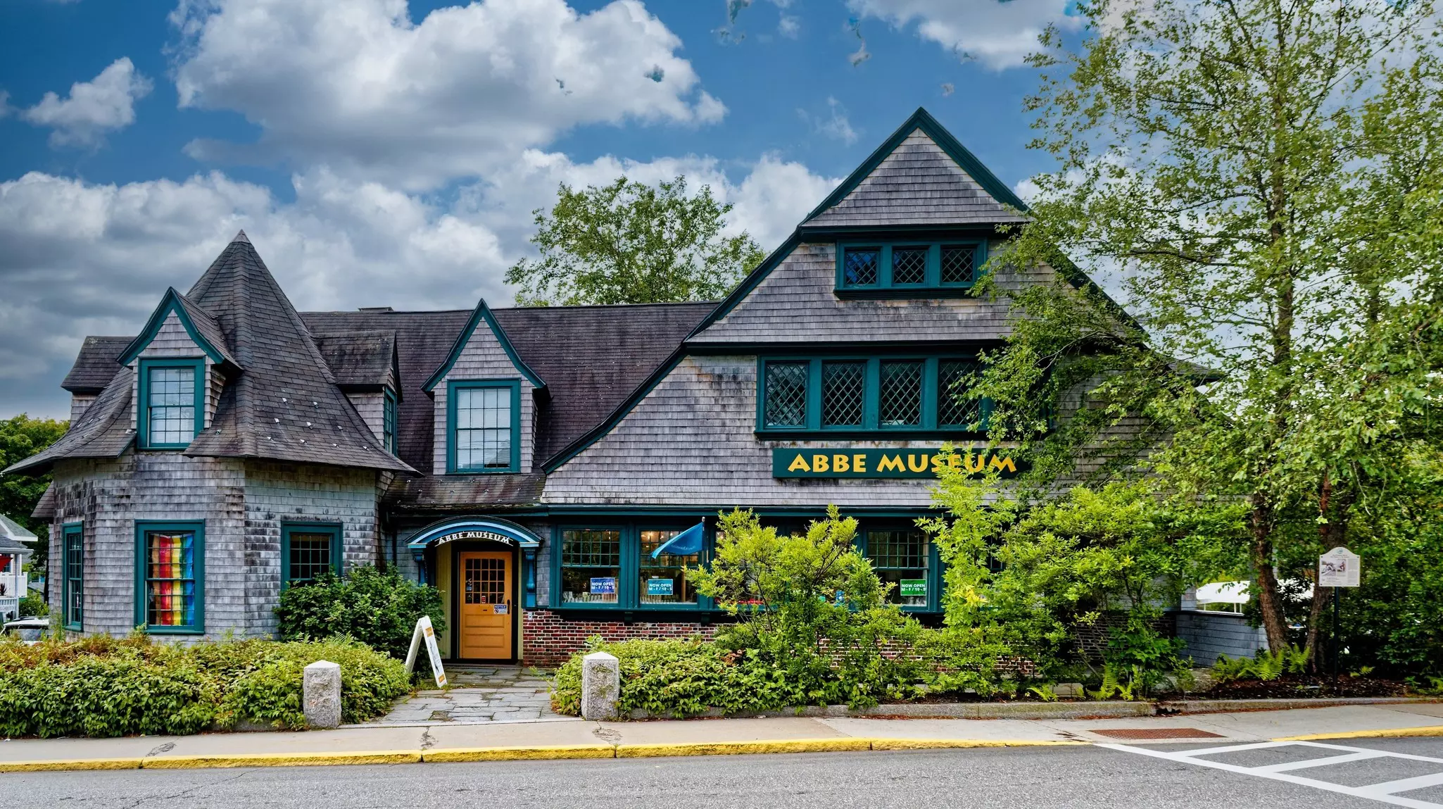 The exterior of a house that's home to a museum: Abbe Museum, Bar Harbor.