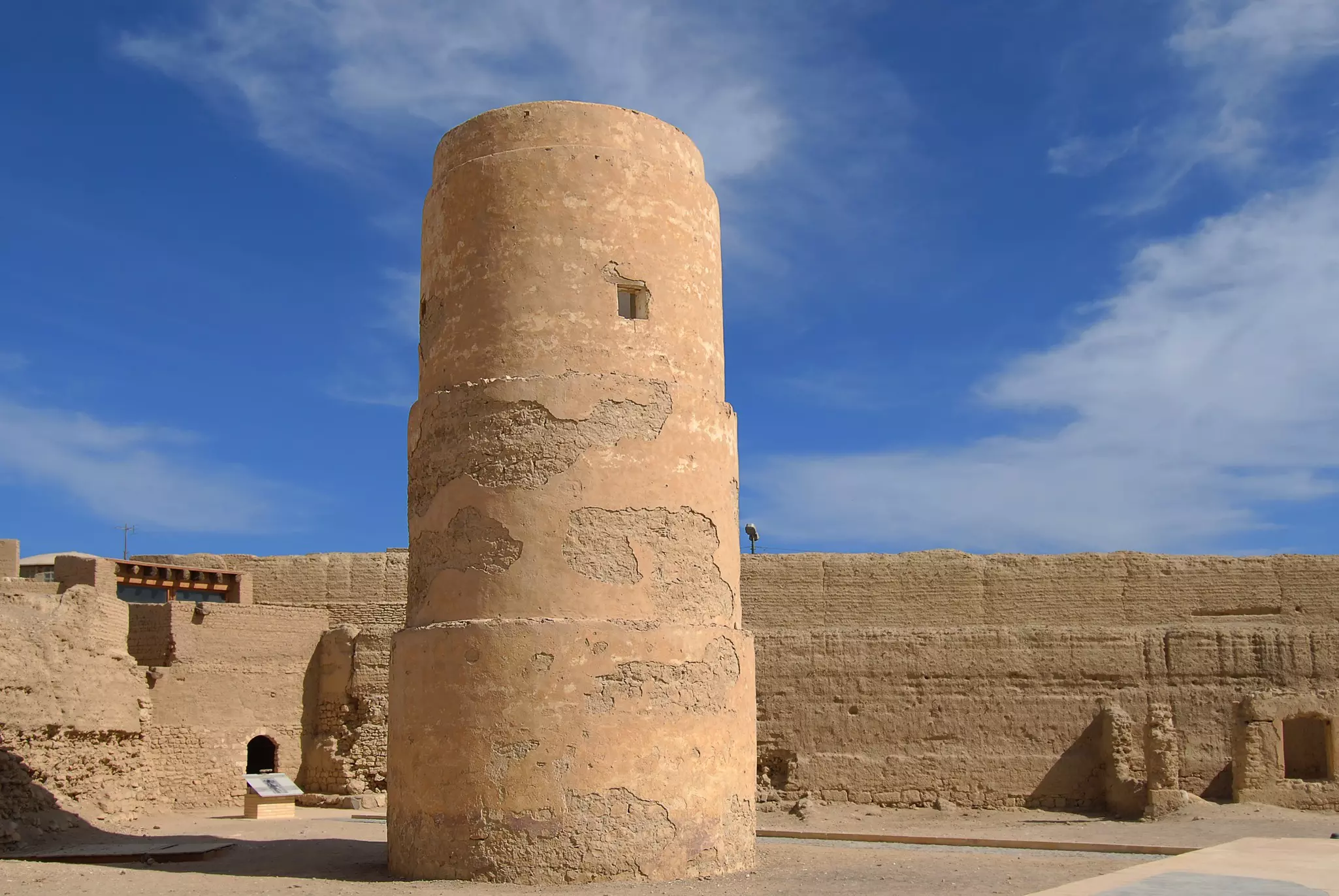 A round tower at the 16th-century fort at El Quseir in Egypt.