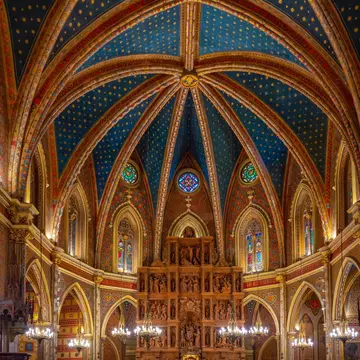 Interior view of Iglesia de San Pedro in Teruel, Spain.