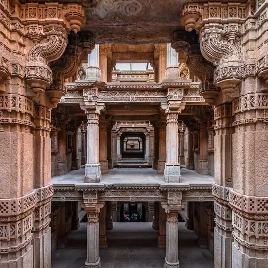 Adalaj Stepwell or Rudabai Stepwell is a stepwell located in the small town of Adalaj, close to Gandhinagar city in the Indian state of Gujarat, India.