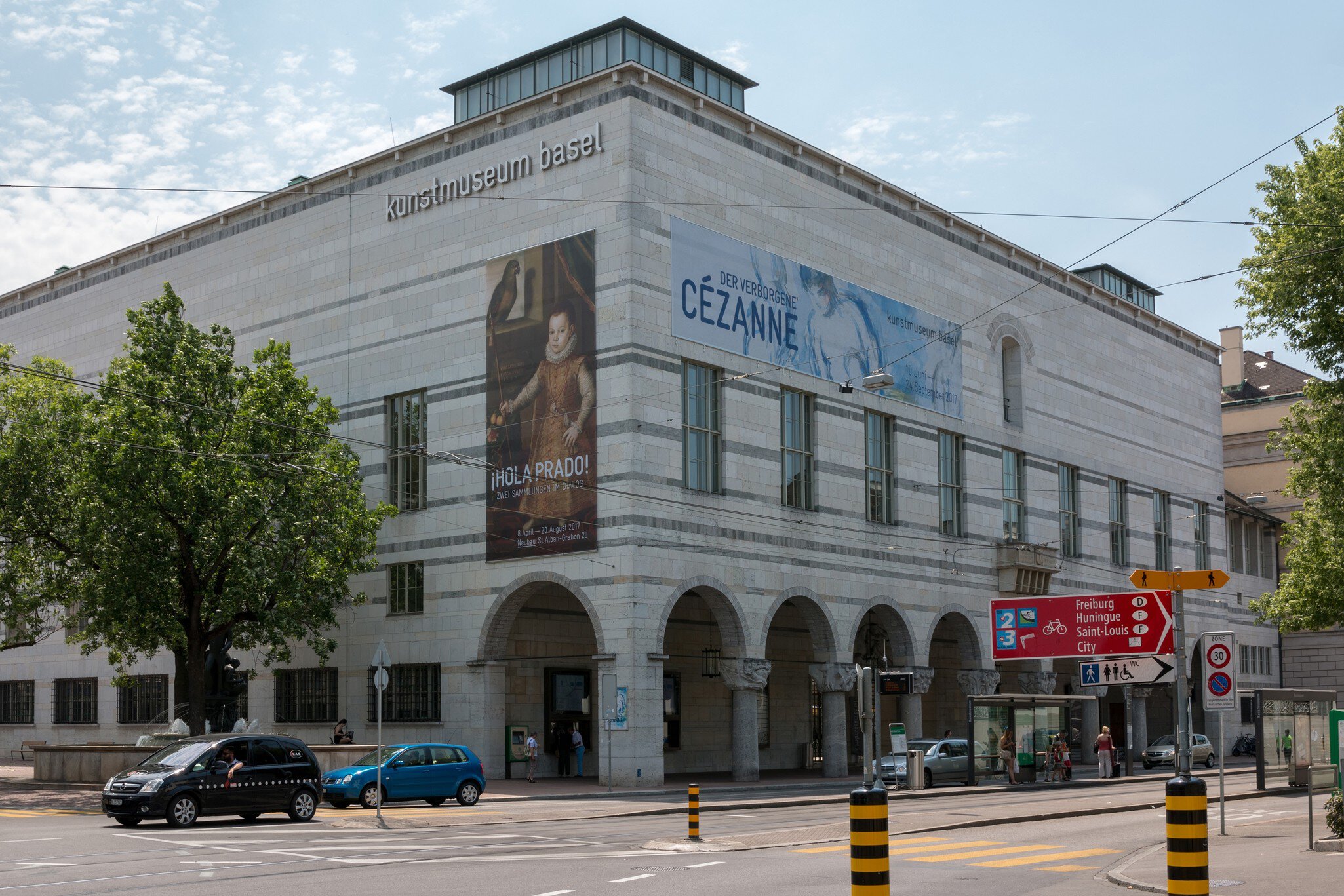 Basel, Switzerland - June 21, 2017: Kunstmuseum Basel houses, is the largest and most significant public art collection in Switzerland, and is listed as a heritage site of national significance