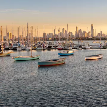 Melbourne's skyline viewed from St Kilda.	sharrocks/Getty Images