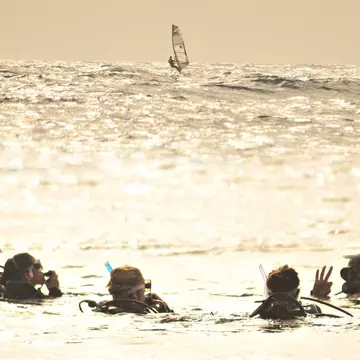 Divers have a lesson in Dahab, one of Egypt's best places to learn to scuba dive. Peter Seaward/Lonely Planet