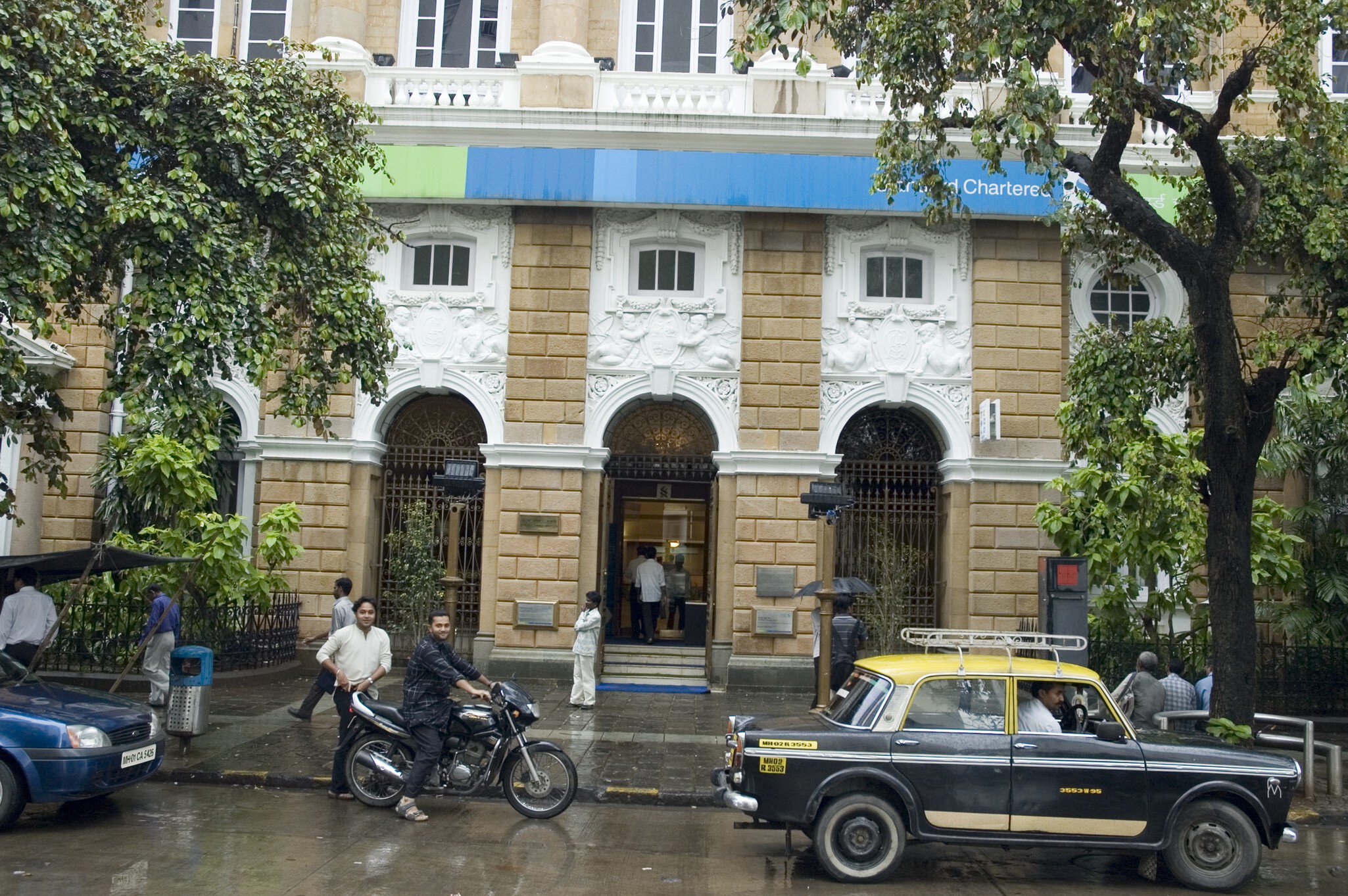 Exterior of Standard Charter building on Mahatma Gandhi Road.