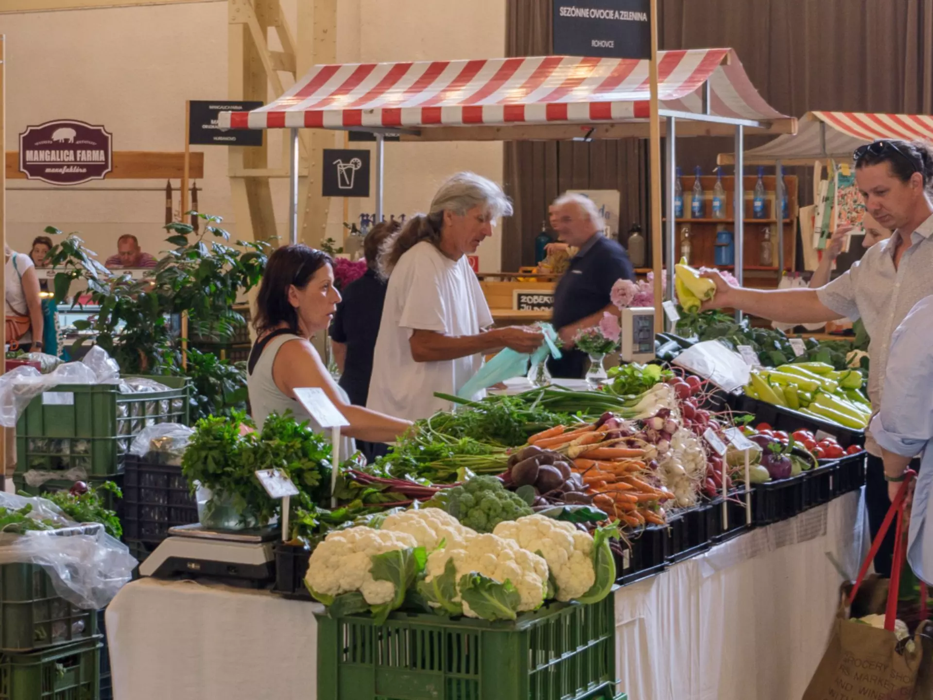 Browsing the produce at Bratislava’s farmers market. Getty Images