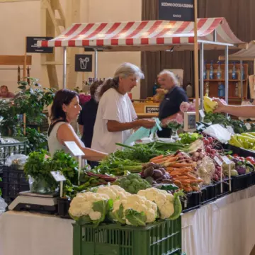 Browsing the produce at Bratislava’s farmers market. Getty Images