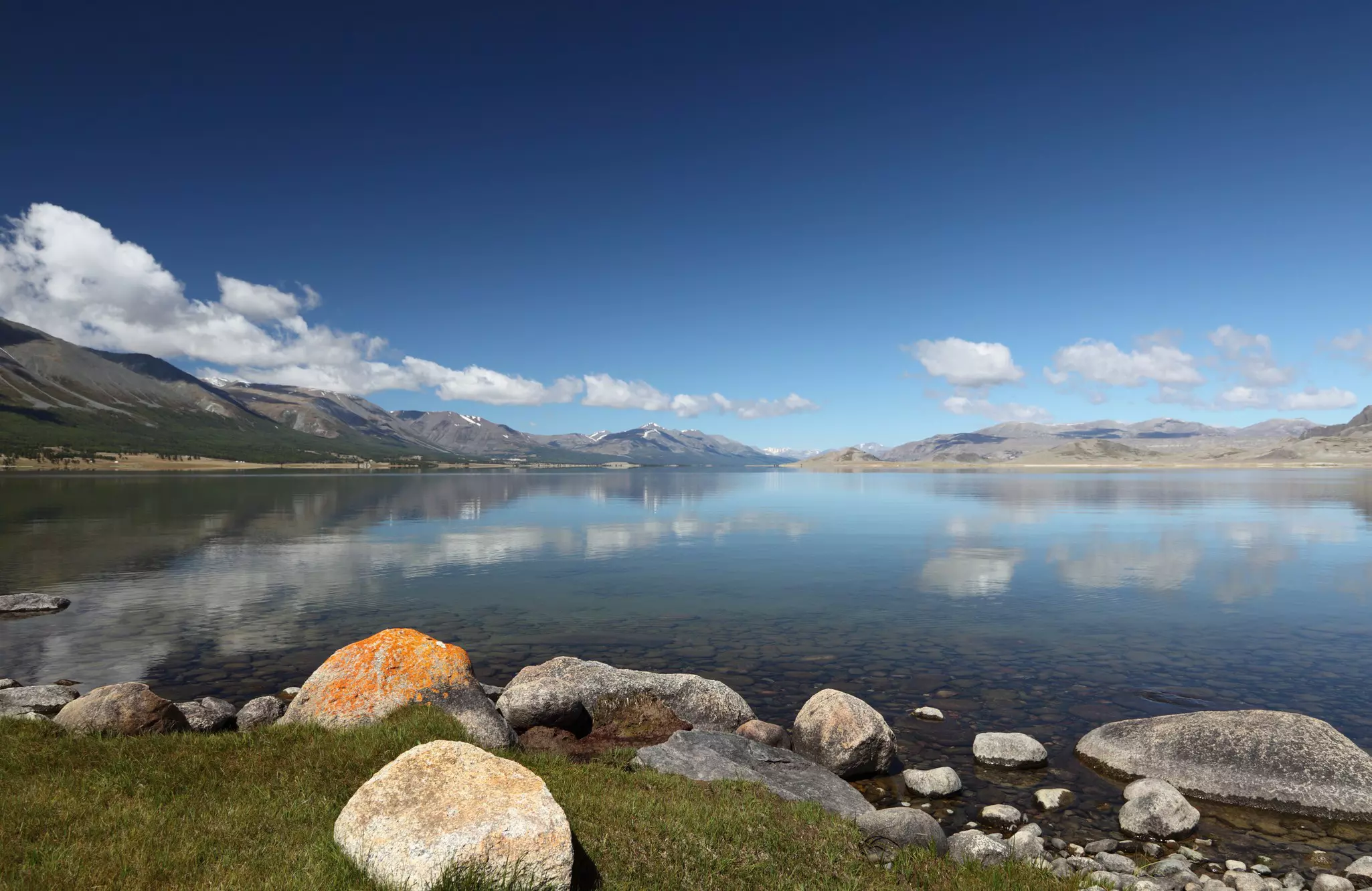 Khoton Nuur lake in Mongolian Altai.